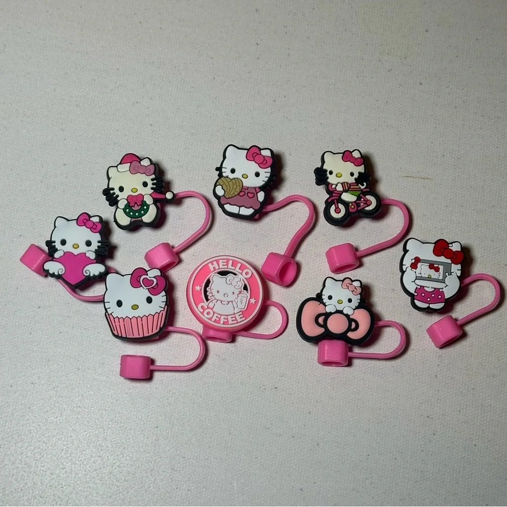 NEW BOUTIQUE SANRIO HELLO KITTY 8 Cute Design Straw Topper for Stanley Tumblers